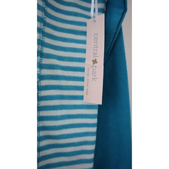 Central Park Active 15102 Women's Sz L Teal Striped L/S Lounge Yoga Shirt $58 - Picture 3 of 9
